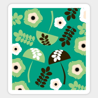 Mushrooms and flowers Sticker